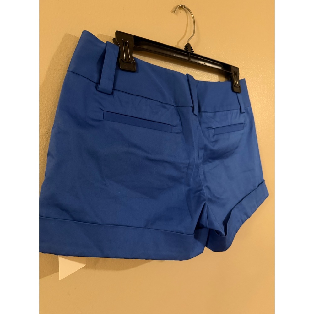 Alice + Olivia Scoop Royal Blue Cuffed Tailored Shorts Size 6 - Picture 6 of 8